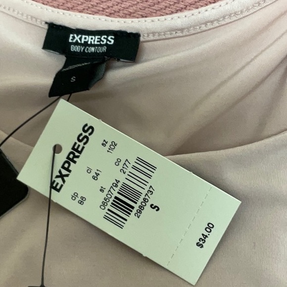 NWT Express bodycon sleeveless light pink bodysuit, size S - Picture 5 of 7